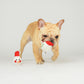 Snowman Ball Squeaky, Crinkles Detachable Plush Dog Toy