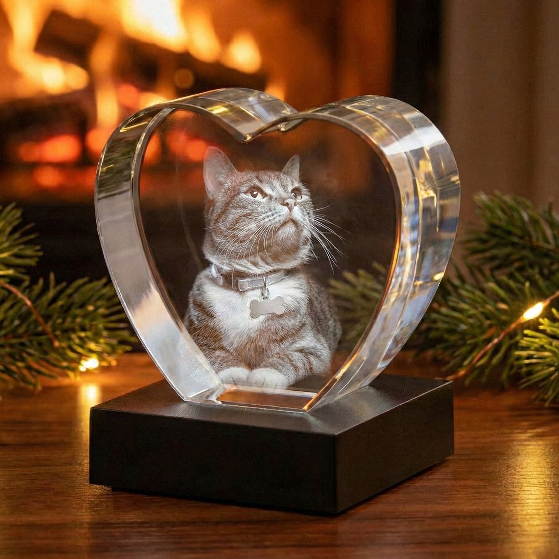 Premium 3D Crystal Photo Heart Shape