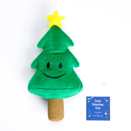 Christmas Tree Squeaky Crinkles Plush Dog Toy