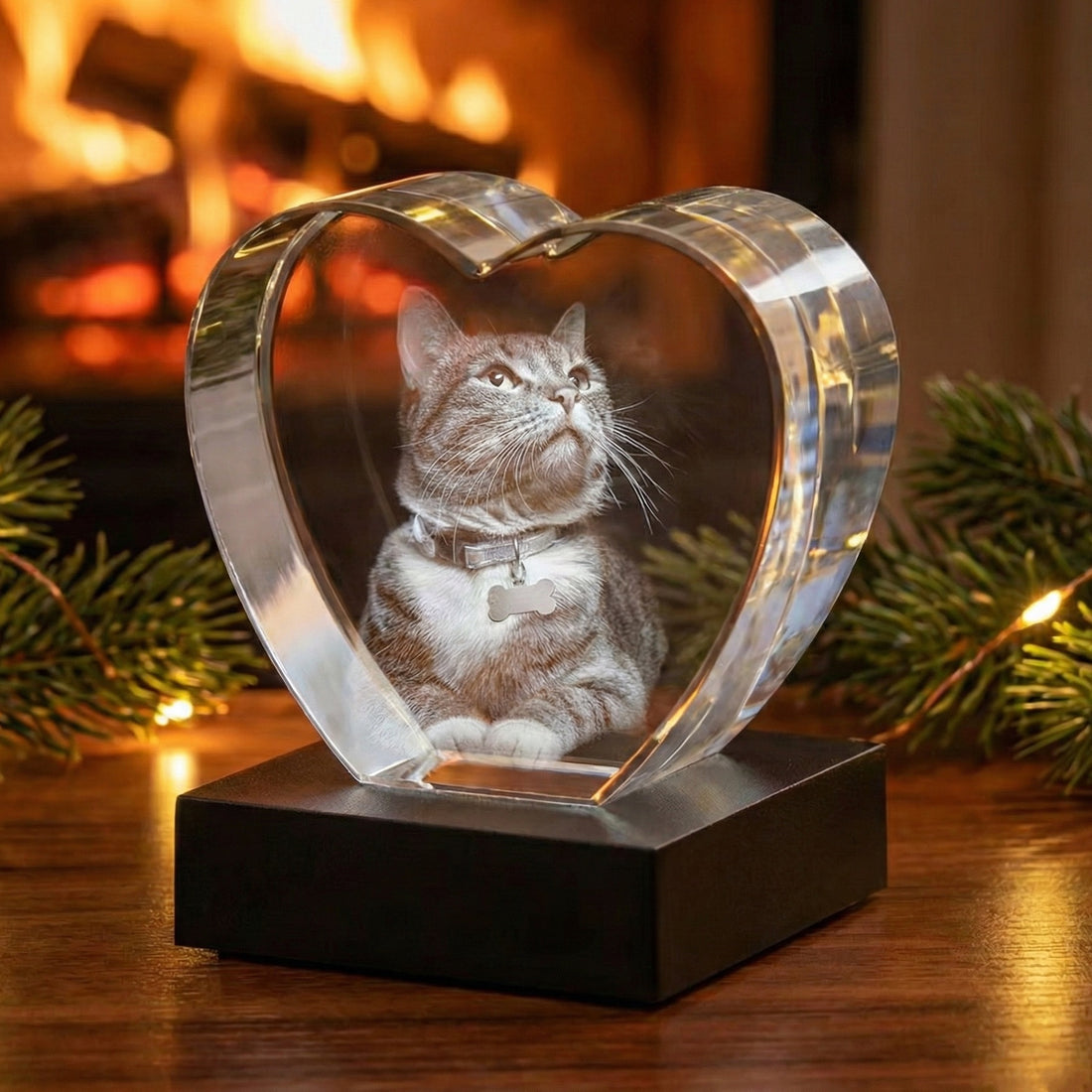 Premium 3D Crystal Photo Heart Shape