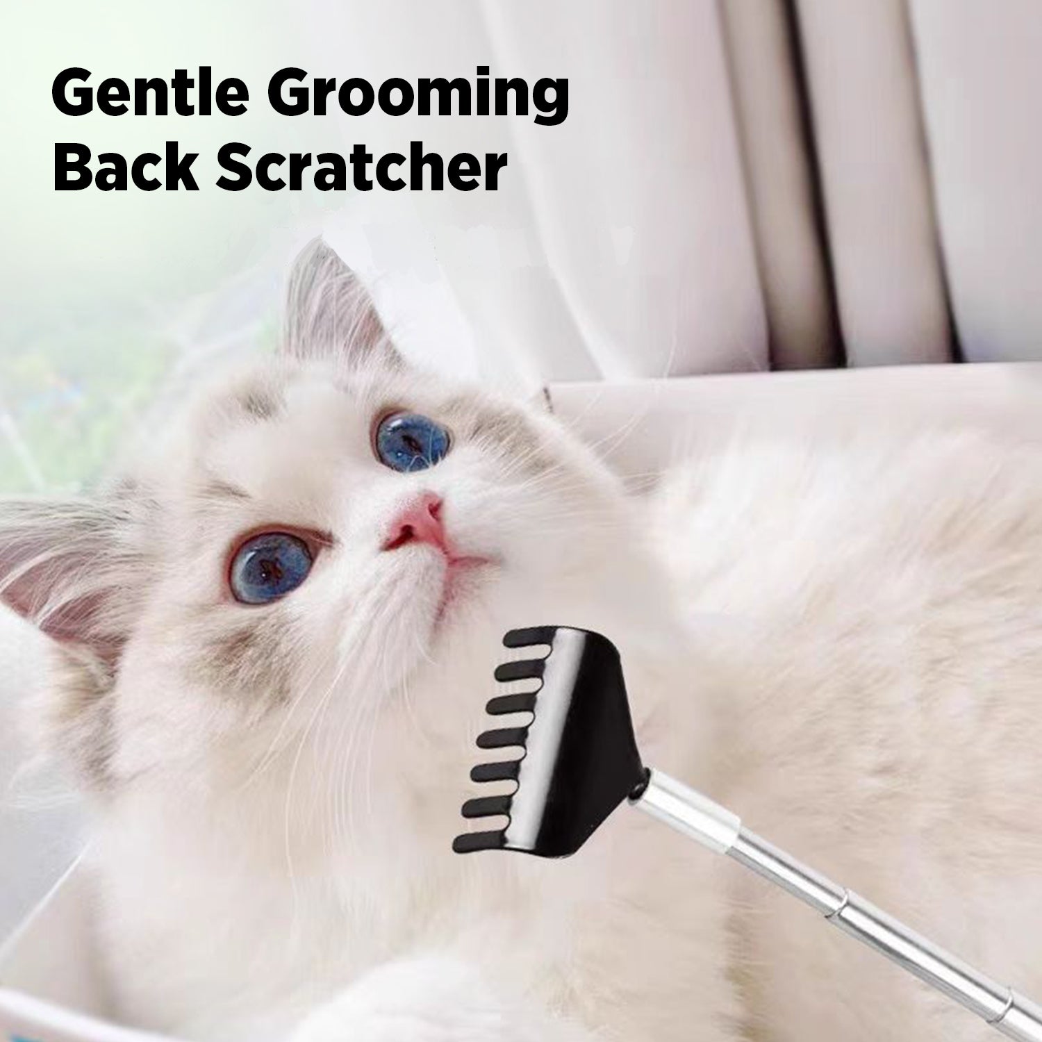 Gentle Grooming Back Scratcher for Cats (Random Color)