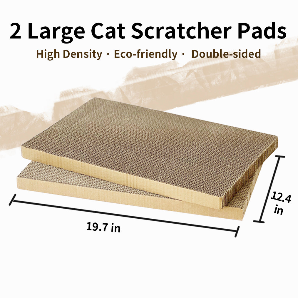 2 pcs Large Cat Scratcher Pads, Scratcher House Replacement For Izakaya and Onsen